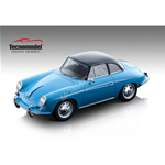 Tecnomodel TM18143C - PORSCHE 356 KARMANN HARDTOP 1961 GLOSS LIGHT BLUE BLACK TOP 1:18