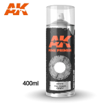 Ak Interactive - Fine primer grey spray, 400ml