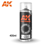 Ak Interactive - Fine primer black spray, 400ml