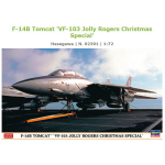 HASEGAWA HA02391 F-14B TOMCAT VF-103 JOLLY ROGERS CHRISTMAS SPECIAL KIT 1:72