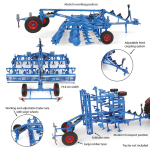 UNIVERSAL HOBBIES UH6290 COLTIVATORE ESTIRPATORE LEMKEN SMARAGD 9/600 K SEMI MOUNTED FIELD 1:32