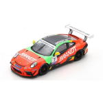 SPARK MODEL S8508 PORSCHE 911 GT3 CUP N.7 CARRERA CUP BRASIL CHAMPION 2021 MIGUEL PALUDO