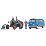 SCHUCO SH450785900 VOLKSWAGEN T1B VAN LANZ ASSISTANCE WITH BULLDOG TRACTOR 1956 1:32