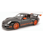 WELLY WE8015BK PORSCHE 911 GTR 3 RS 2007 BLACK WITH ORANGE STRIPES 1:18