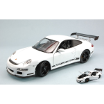 WELLY WE8015W PORSCHE 911 GT3 RS 2007 WHITE WITH BLACK STRIPS 1:18