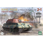 Takom 2178- King Tiger Porsche turret w/105m KwK 46 L/68, 2 in 1