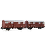 Rivarossi HR6506 FS 2 UNITA' DI CARRI CHIUSI Gs A PARETI PIATTE EPOCA IV-V 1:87