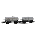 RIVAROSSI HR6519 FS 2-UNIT PACK 2-AXLES WAGONS BIG TANK MONTECATINI LIVERY EP.III 1:87