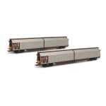 RIVAROSSI HR6597 FS 2 UNIT PACK CLOSED WAGONS TYPE HABILLSS SILVER BROWN LIVERY EP.V 1:87