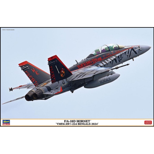 HASEGAWA HA07545 F/A-18D HORNET VMFA 224 BENGALS 2024 KIT 1:48