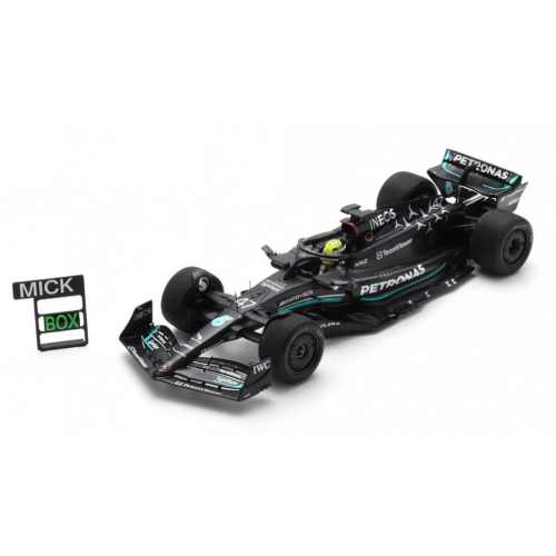 SPARK MODEL 18S908 MERCEDES F1 N.47 SPANISH GP 2023 TYRE TEST MICK SCHUMACHER W/PIT B.1:18