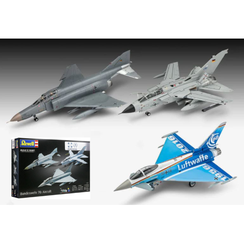 REVELL RV05627 GIFT SET 70 YEARS BUNDESWEHR TIPHOON, PHANTOM, TORNADO KIT 1:72