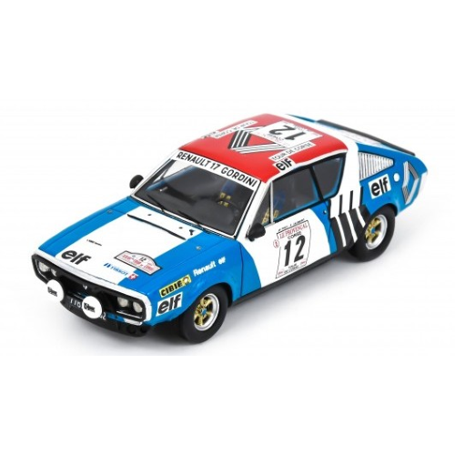 Spark Model S6190 RENAULT 17 N.12 8th TOUR DE CORSE 1974 J.F.PIOT-F.JAUBERT 1:43