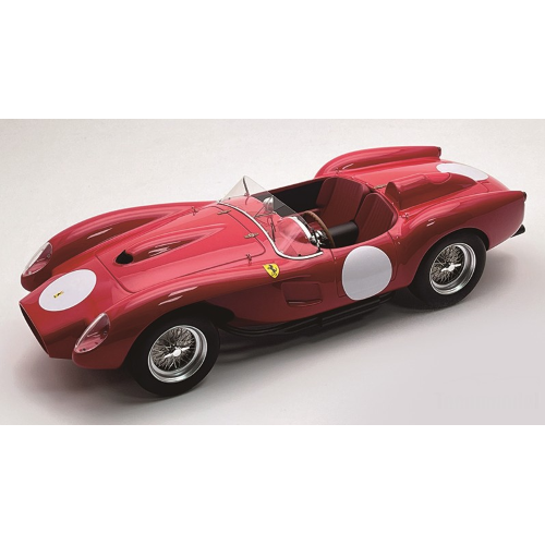TECNOMODEL TMD18254N FERRARI 250 TR PONTOON-FENDER PRESS CLIENTI 1958 CORSA RED/WHITE 1:18