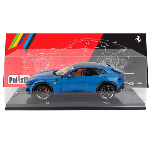 Polistil - Ferrari Purosangue 2022, blu met., c/vetrina