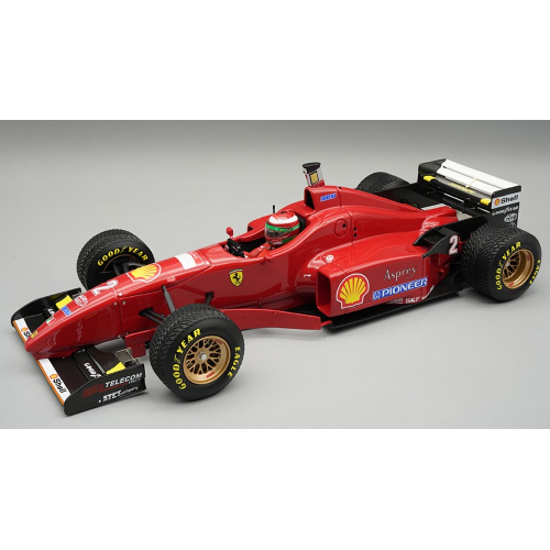 TECNOMODEL TMD18332D FERRARI F310 N.2 SPAIN GP 1996 RAIN TYRES E.IRVINE W/DRIVER 1:18