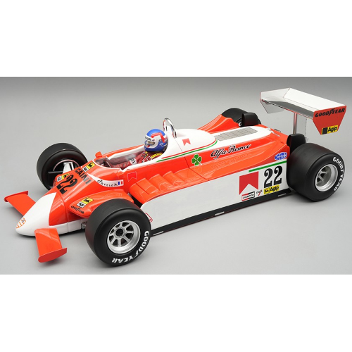 TECNOMODEL TMD18421C ALFA ROMEO 179 N.22 MONACO GP 1980 P.DEPAILLER W/DRIVER 1:18