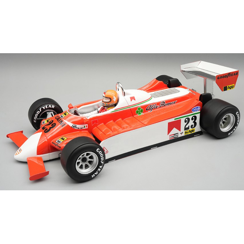 TECNOMODEL TMD18421D ALFA ROMEO 179 N.23 MONACO GP 1980 B.GIACOMELLI W/DRIVER 1:18