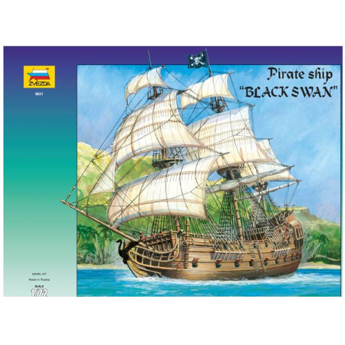 ZVEZDA Z9031 PIRATE SHIP BLACK SWAN KIT 1:72