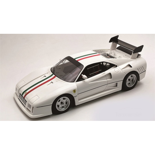 TECNOMODEL TMD18361D FERRARI 288 GTO EVOLUZIONE 1985 WHITE/ITALIAN FLAG STRIPE 1:18