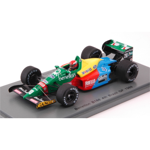 Spark Model S5203 BENETTON B188 J.HERBERT 1989 N.20 4th BRAZIL GP 1:43