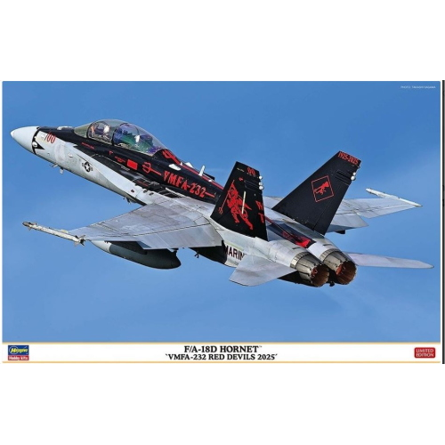 HASEGAWA "HA07562 F/A-18D HORNET ""VMFA-232 RED DEVILS 2025"" KIT 1:48"