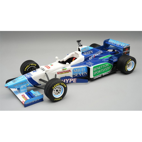 TECNOMODEL TMD18380A BENETTON B196 N.3 BRAZIL GP 1996 RAIN TYRES J.ALESI 1:18