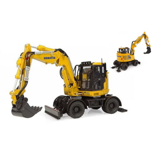UNIVERSAL HOBBIES UH8190 ESCAVATORE A RUOTE KOMATSU PW138-MR11 1:32