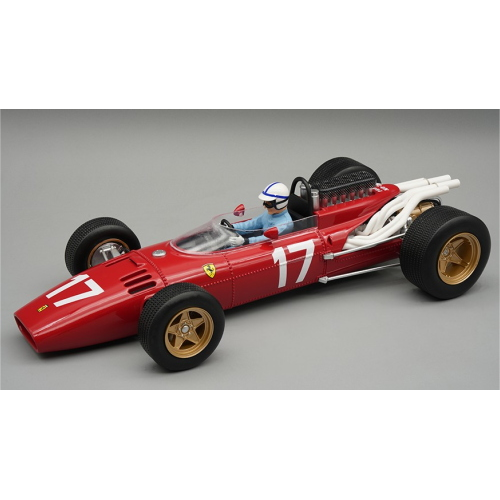 TECNOMODEL TMD18318C FERRARI 312 F1 N.17 MONACO GP 1966 J.SURTEES C/VETRINA E PILOTA 1:18