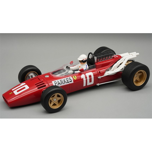 TECNOMODEL TMD18318D FERRARI 312 F1 N.10 NURBURGRING GP 1966 M.PARKES C/VETRINA E PILOTA 1:18