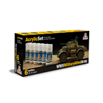 ITALERI ACRYLIC SET: WWII MILITARY ALLIED